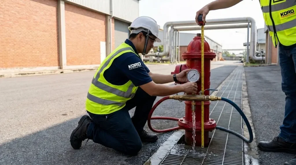 NFPA 15 8.4 water supply information waterflow test 12 months gauge elevation