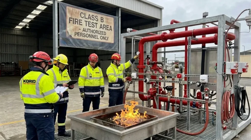 NFPA 18 section 7.1 class B fire extinguishment test general provisions