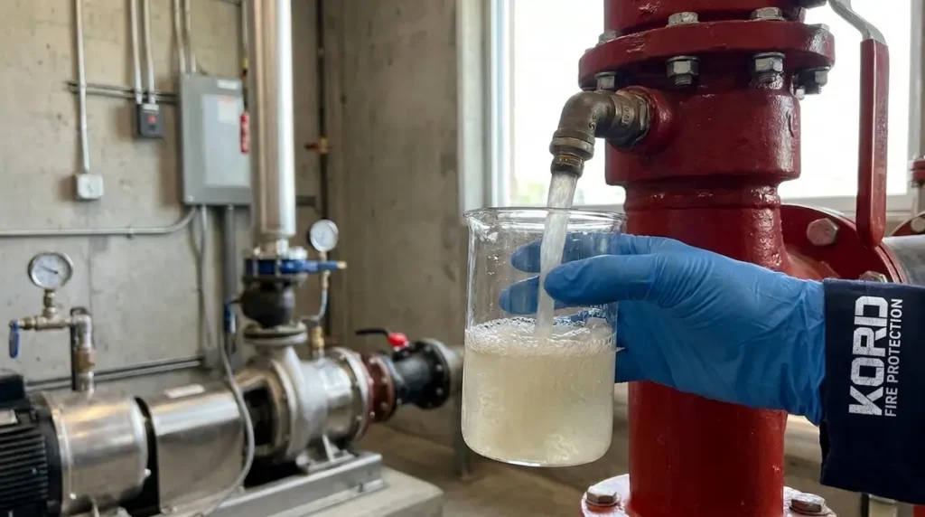 NFPA 18 section 7.4 class B performance requirement wetting agent solution