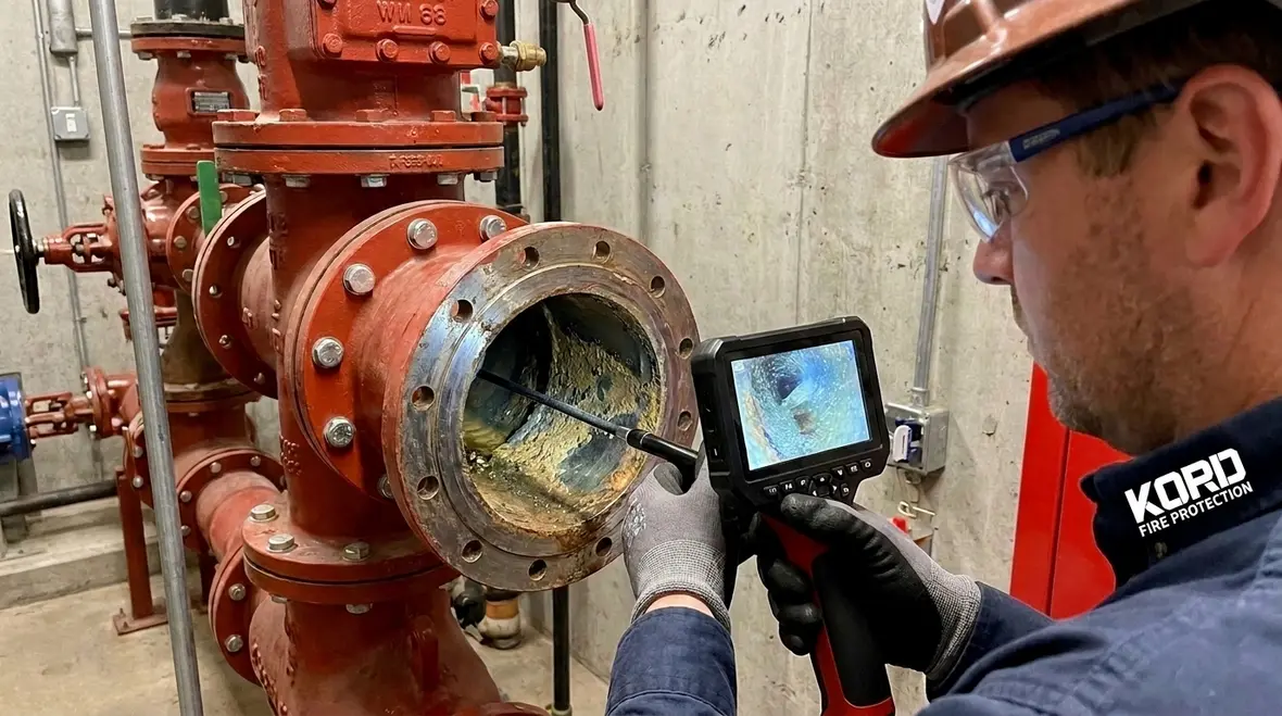 NFPA 25C Section 14.2 internal inspection of fire protection piping