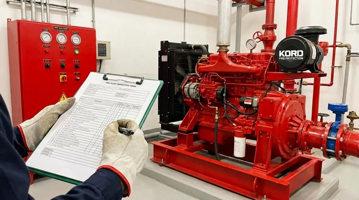 NFPA 25C Section 8.4 fire pump report documentation requirements