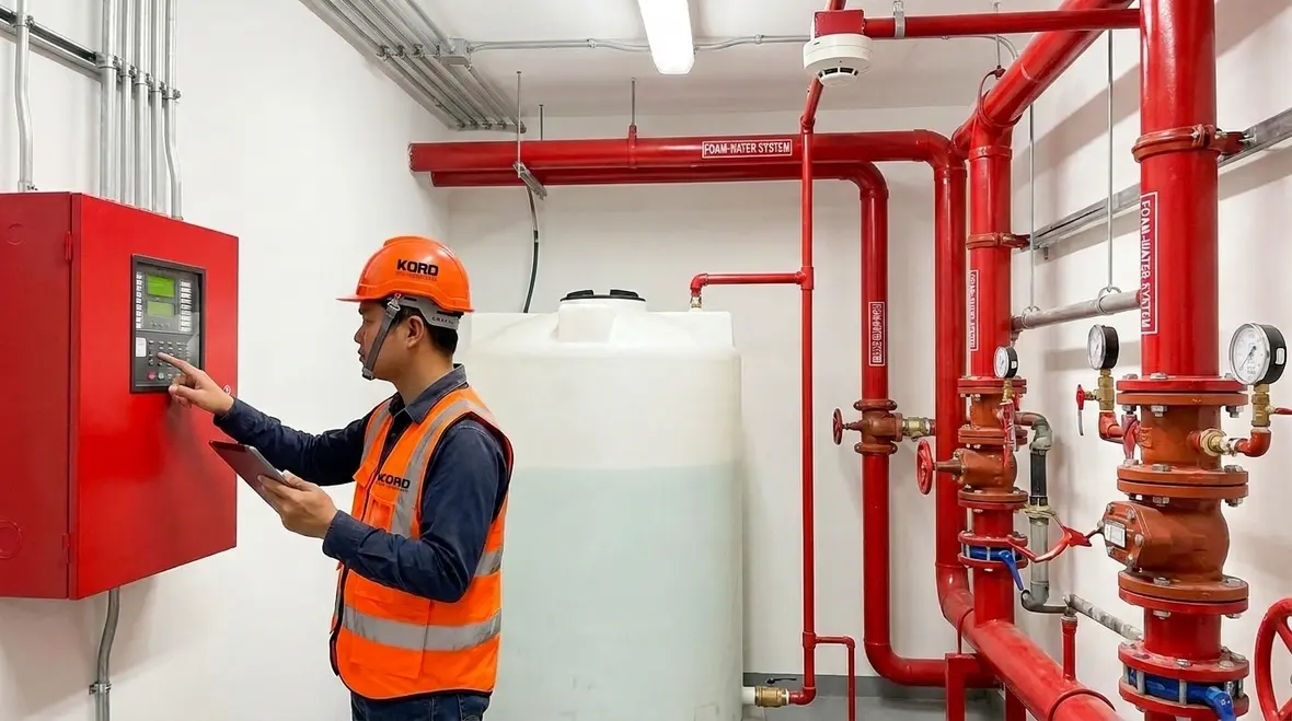 Automatic detection for foam-water systems