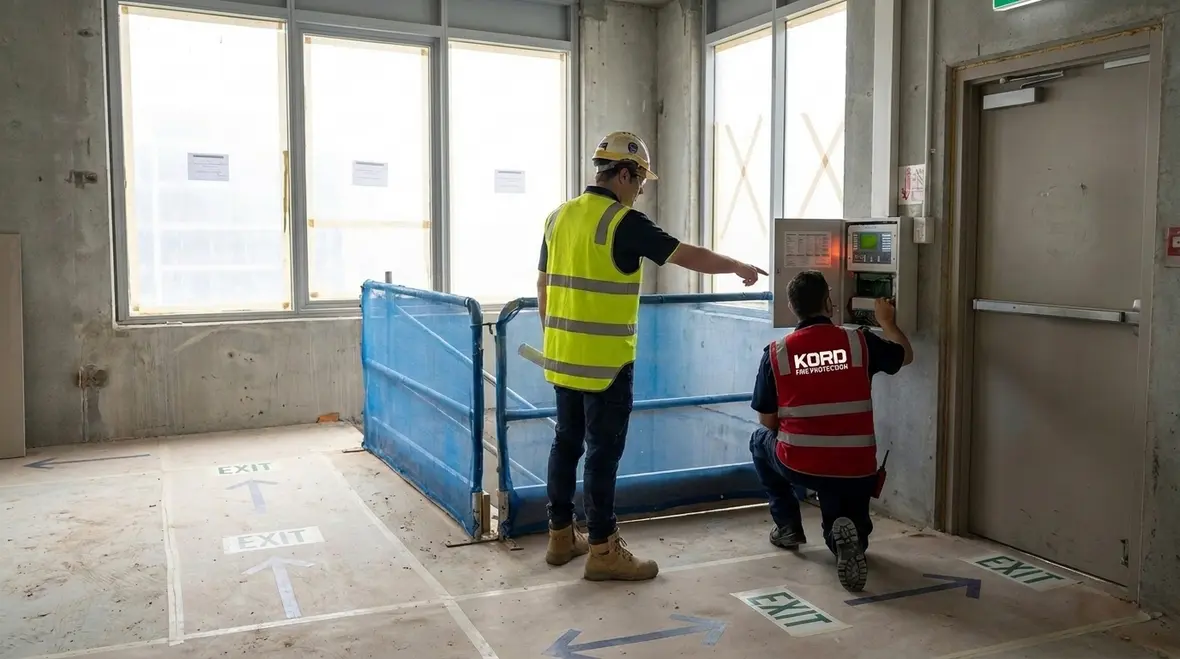 Fire safety review for building alterations in an occupied commercial site