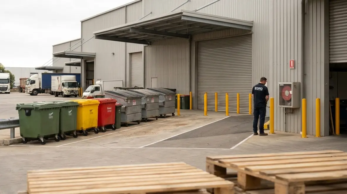 Combustible waste storage containers arranged for safer refuse handling