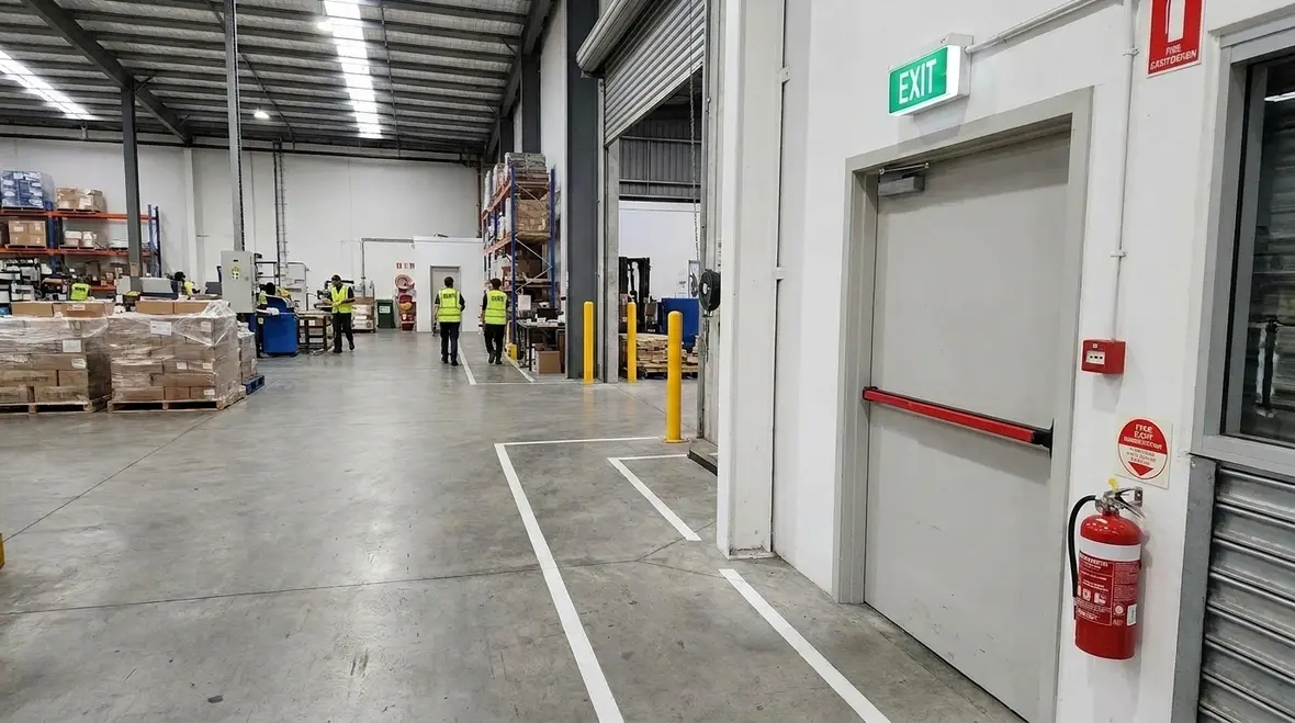 NFPA 1 Section 14.5 door opening and egress requirements