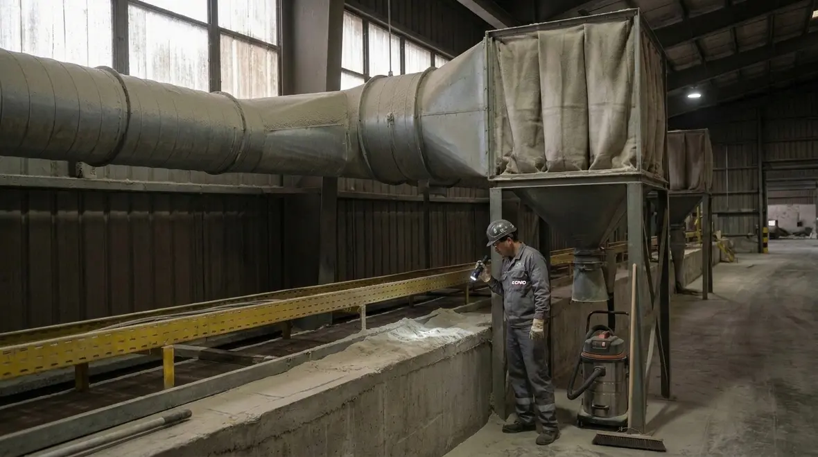 Dust hazard management audit around process equipment and ducting