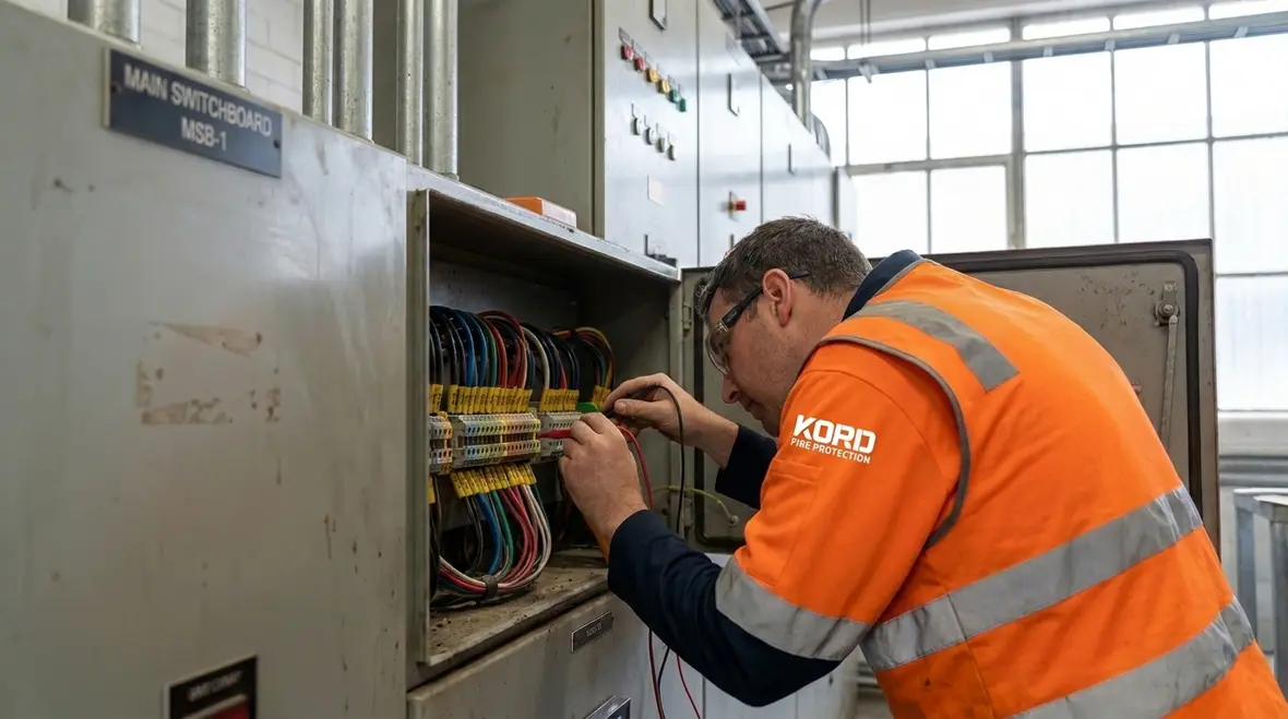 Electrical fire safety inspection of commercial wiring and panels