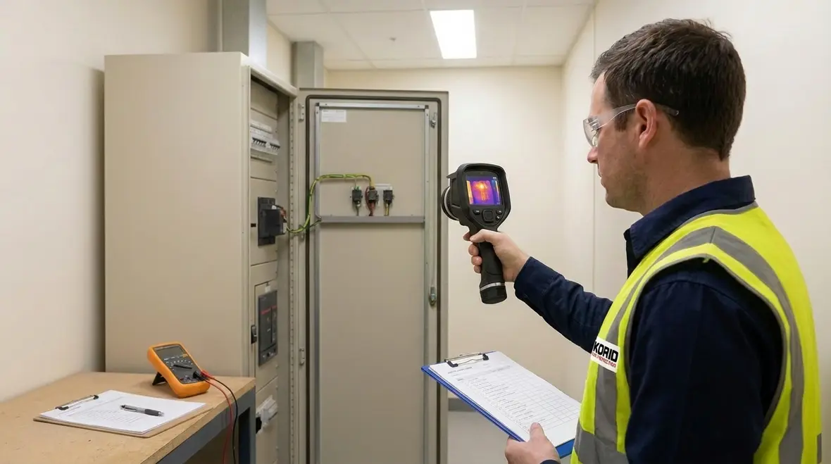 Routine electrical inspection helping prevent overheating and fire