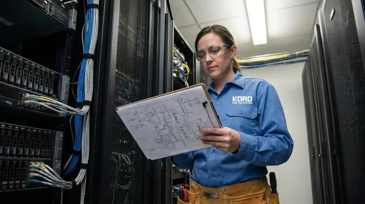 Film production fire safety planning on a movie studio set