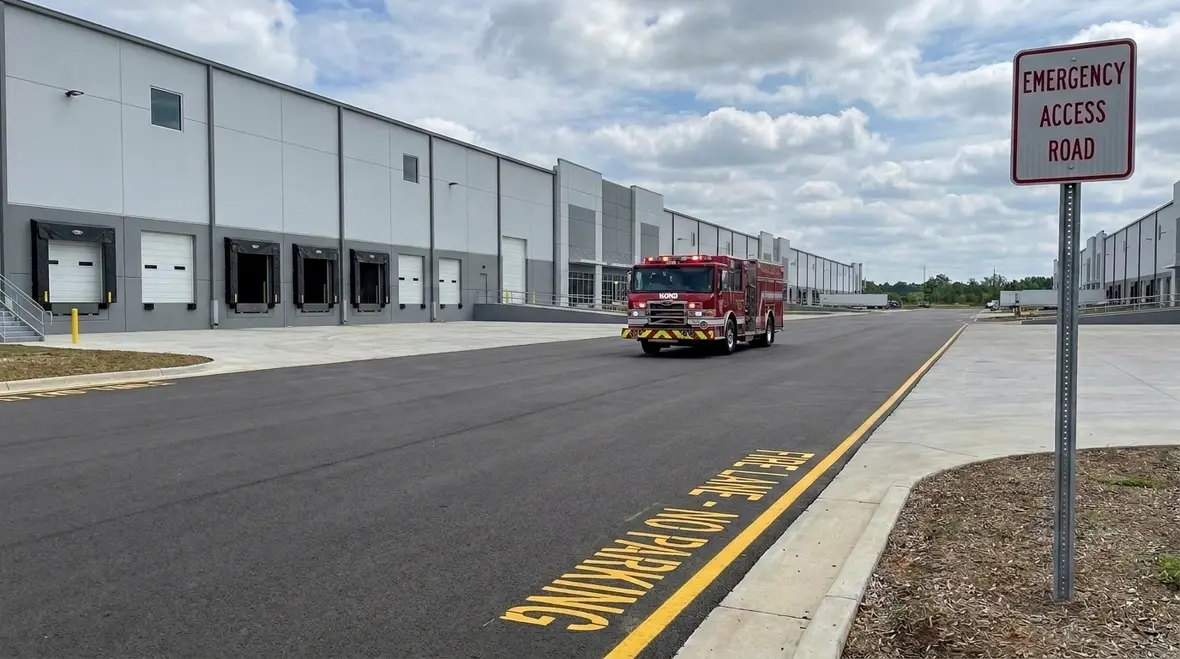 Fire access road requirements and fire lane width guidance for emergency vehicle access