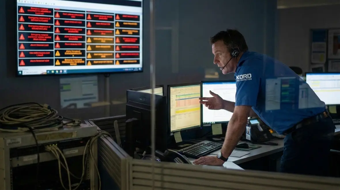 Fire alarm monitoring and maintenance support for industrial and commercial operations