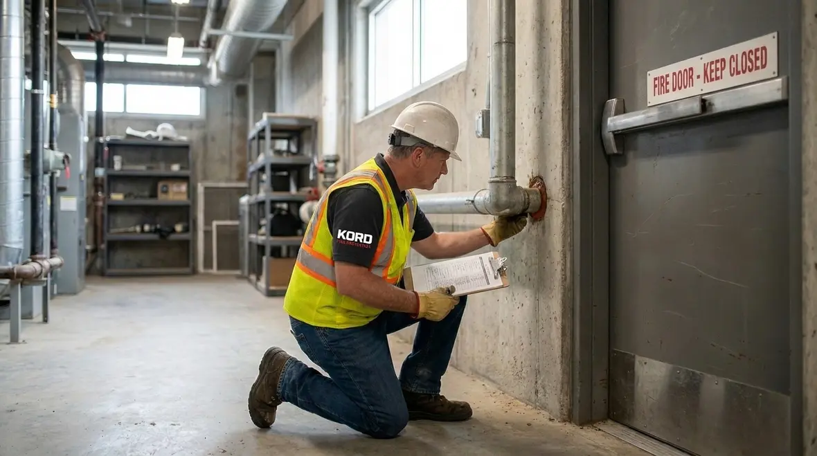Commercial fire separation assembly installation