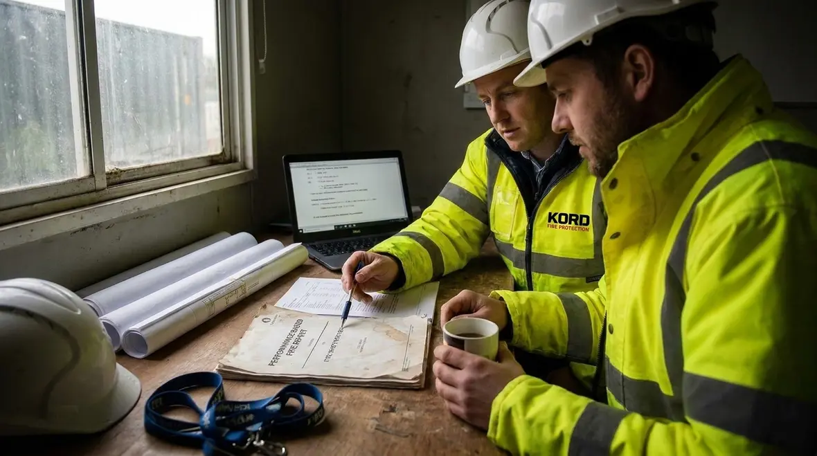 Fire design documentation report and performance based analysis paperwork