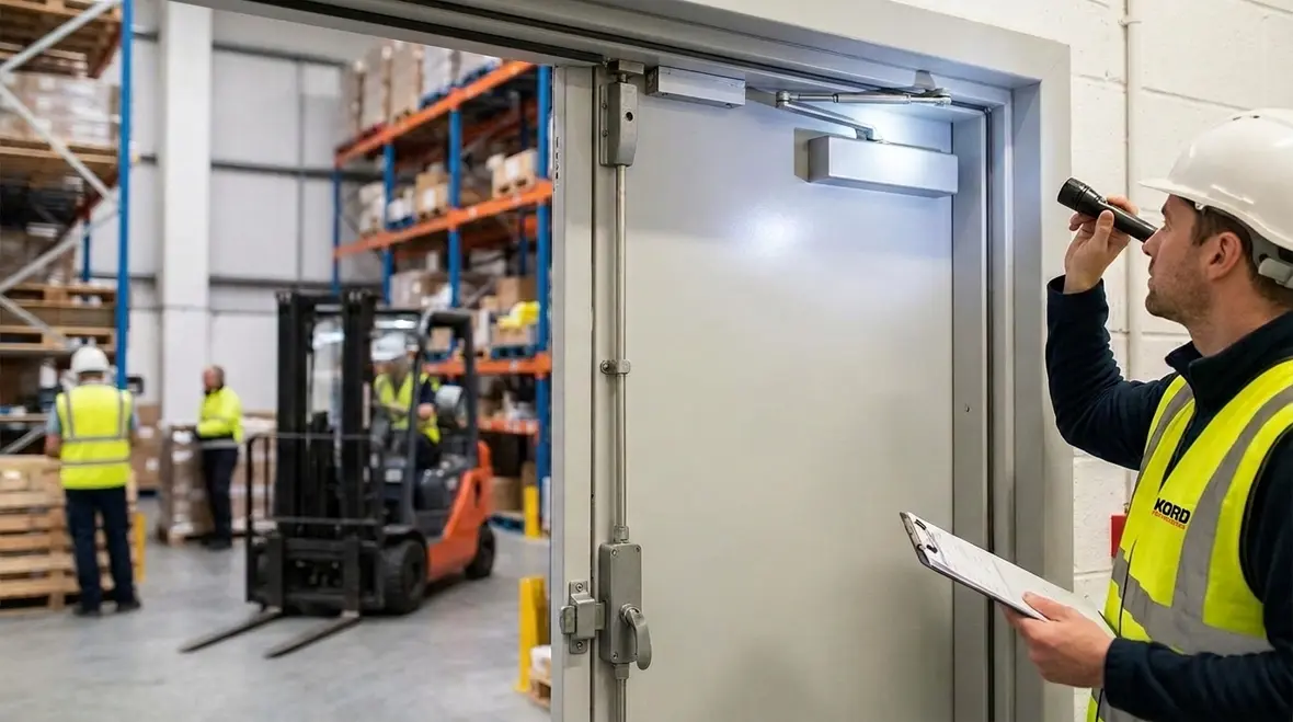 Fire door requirements under NFPA 1 Section 12.4 in a commercial corridor