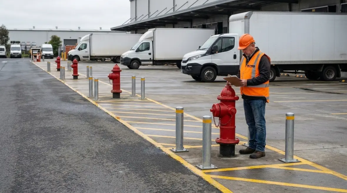 Fire hydrant installation standards for commercial and industrial properties