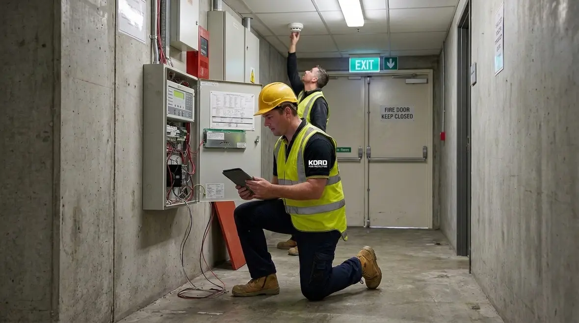 Compliance planning for NFPA fire protection features in commercial facilities