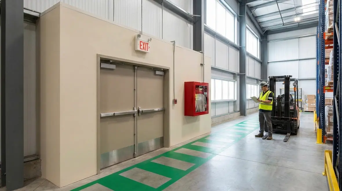 Fire safety construction features supporting safer site operations