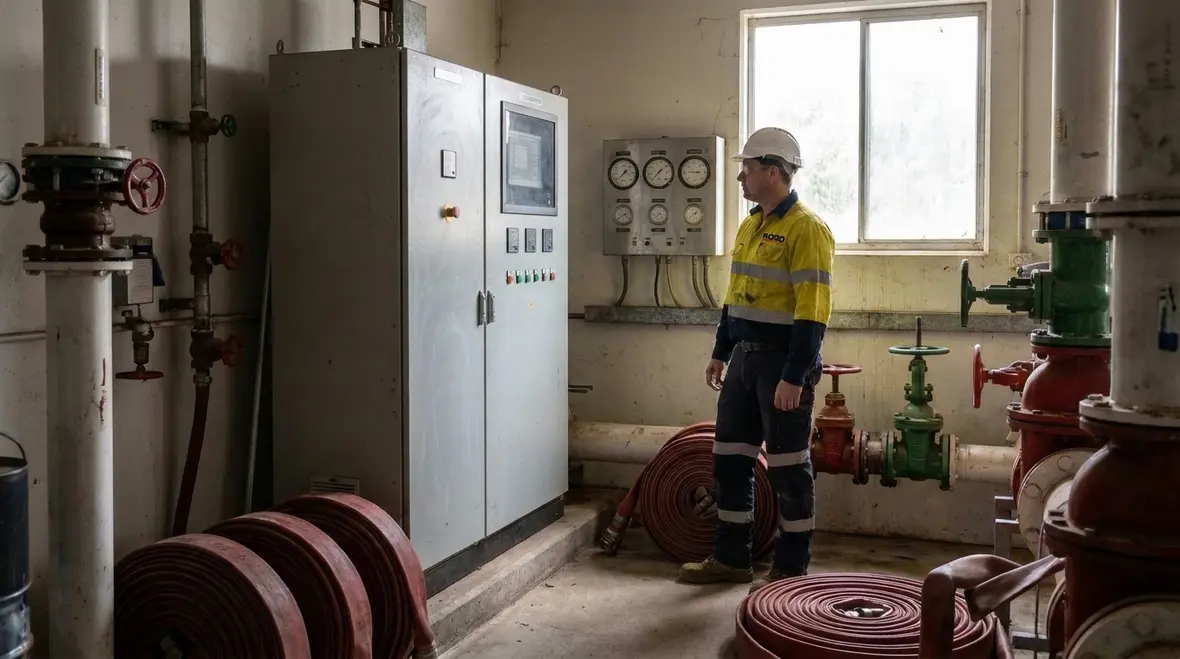 Commercial fire protection water supply layout for Australian facilities