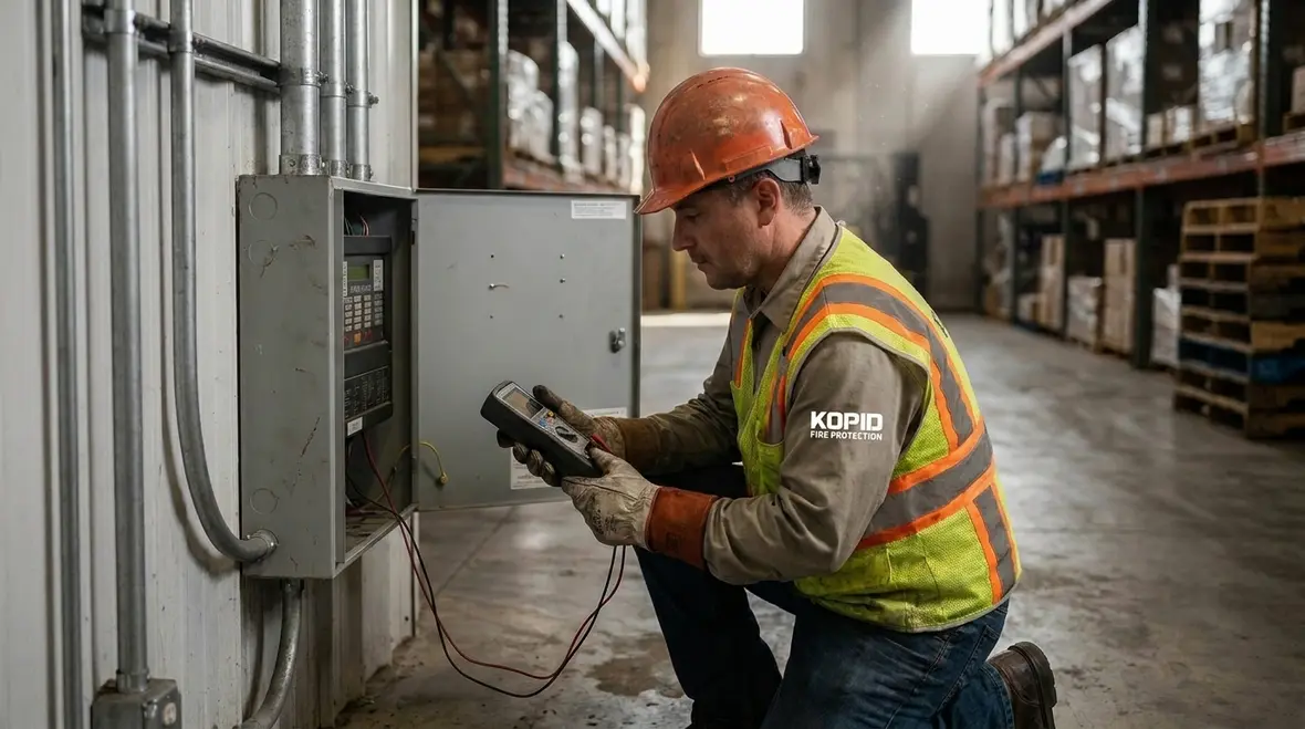 industrial fire alarm reporting procedures for commercial facilities