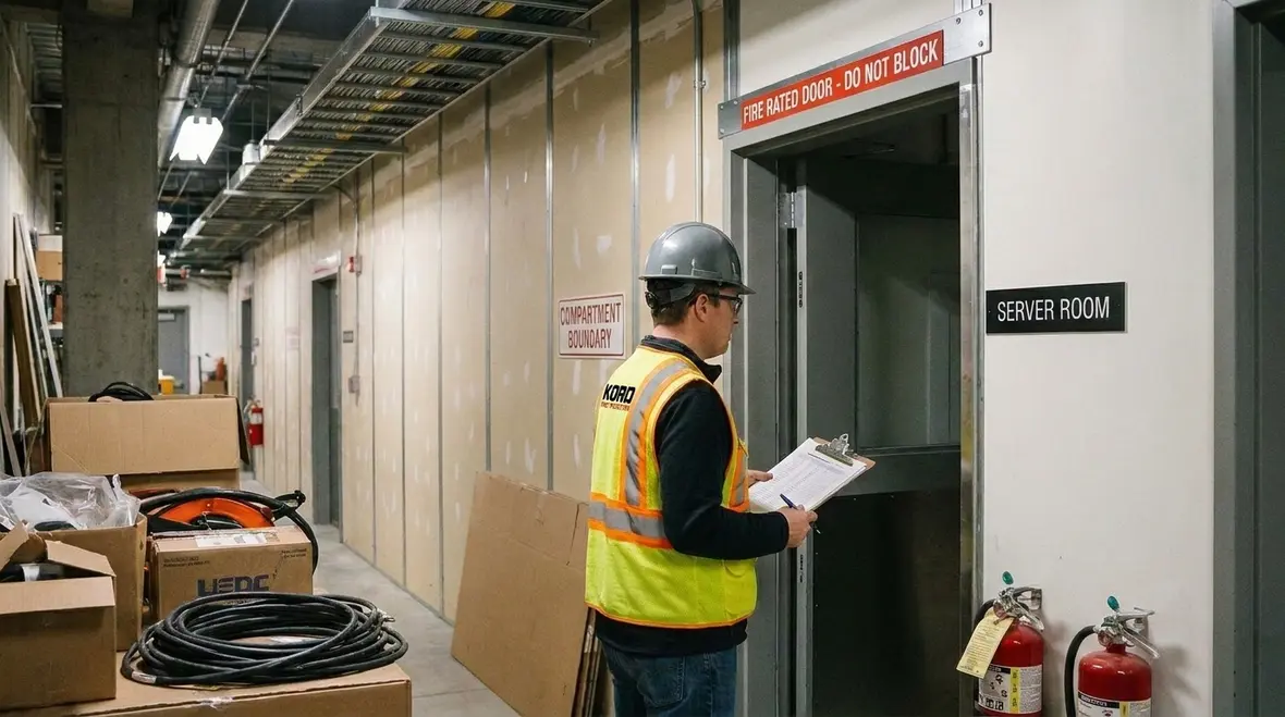 Inspection of fire resistive materials and sealed penetrations in an industrial facility