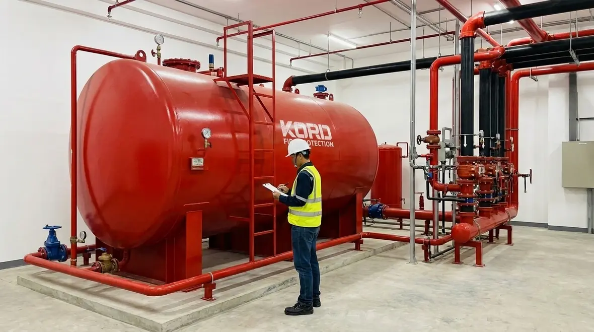 Foam concentrate storage tank requirements