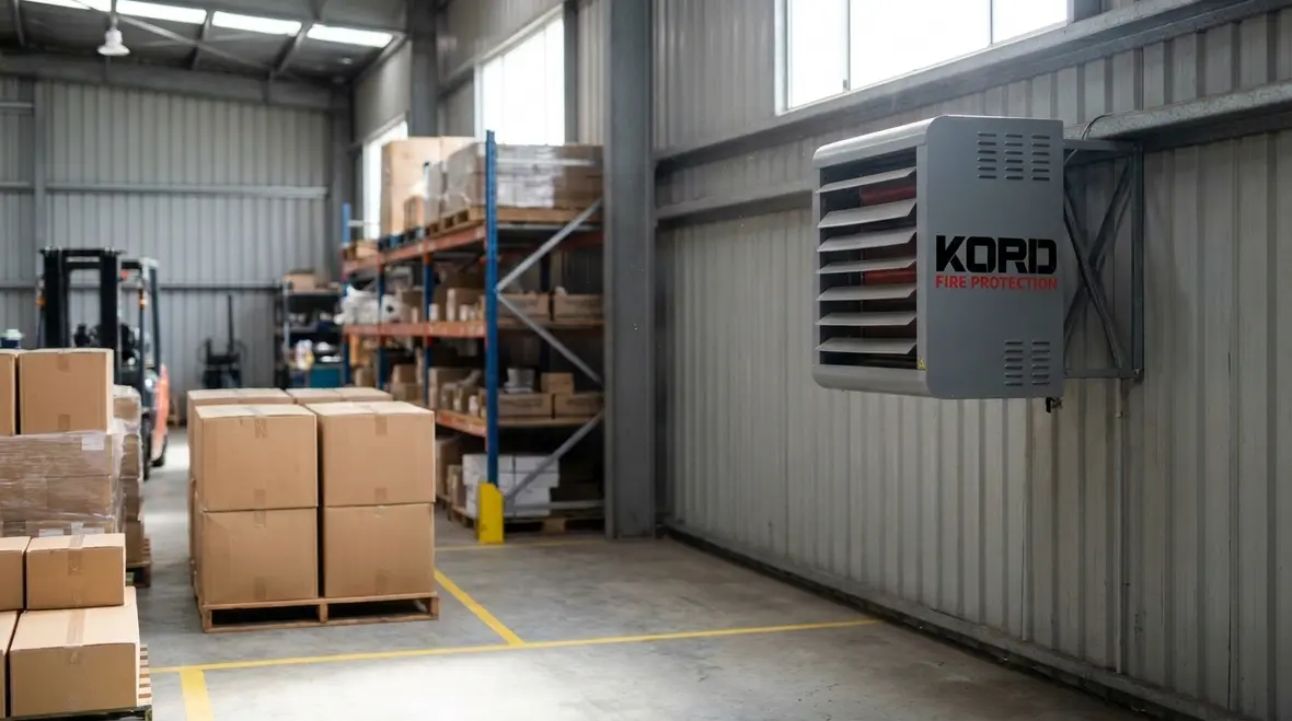 Commercial heating appliance fire safety inspection in Australian facility