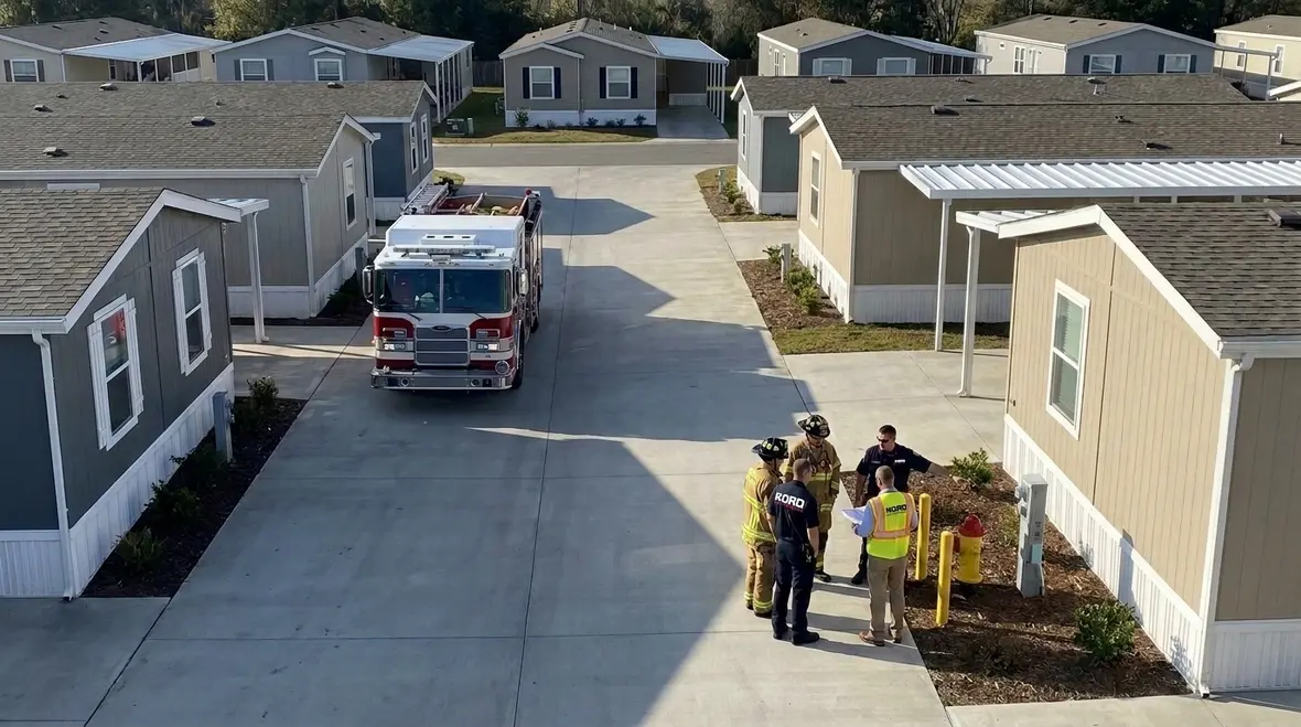 Manufactured home site fire safety overview for NFPA 1 Section 27.1