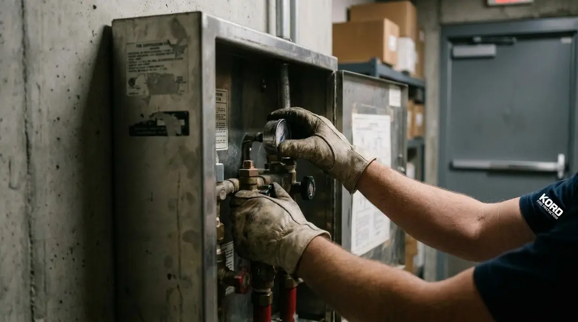 Unlisted fire suppression system components in an industrial facility