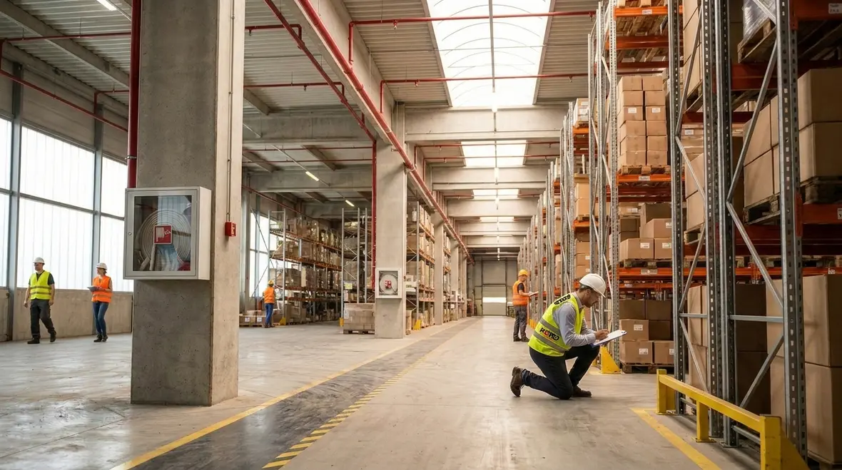 Commercial occupancy fire protection planning for exits and fire systems