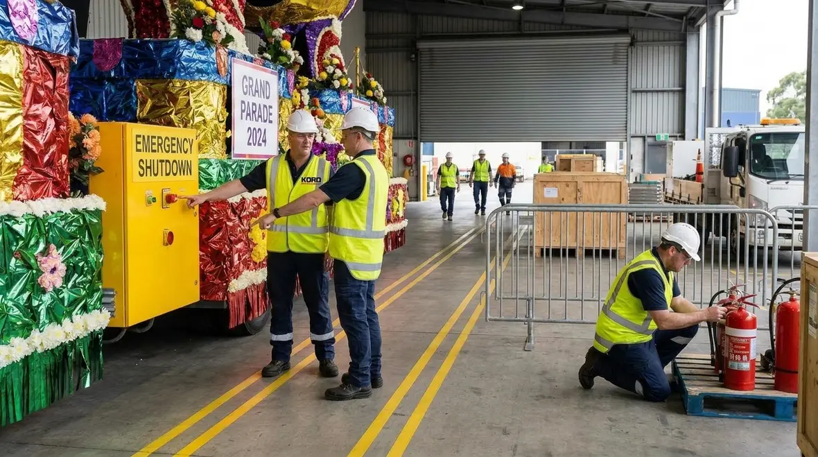 Decorative float fire regulations and safer material choices