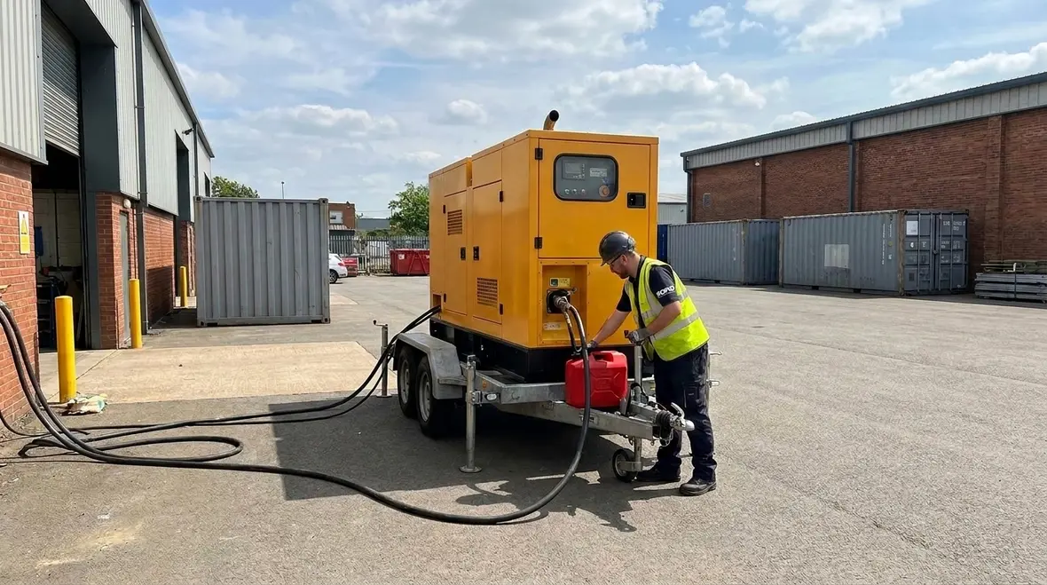 Portable generator fire safety and vehicle mounted generator compliance setup