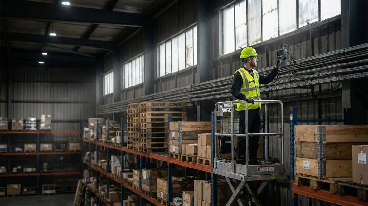 In building radio fire code coverage equipment in an industrial facility