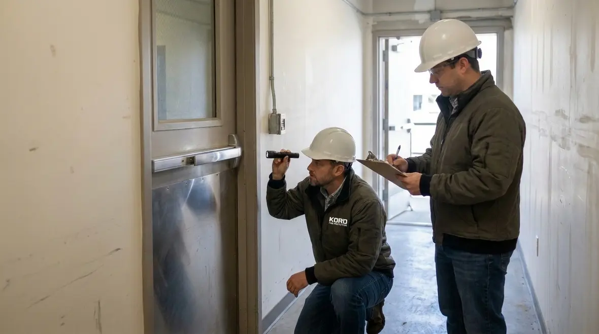 Inspection of smoke rated assemblies and penetration sealing details