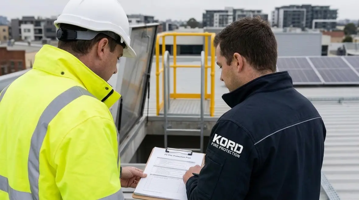 Photovoltaic fire protection inspections and emergency shutdown planning