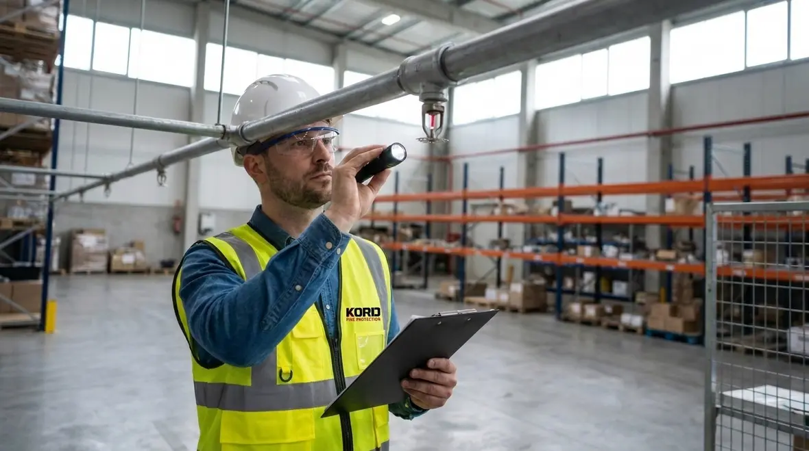 Sprinkler system compliance planning for commercial building