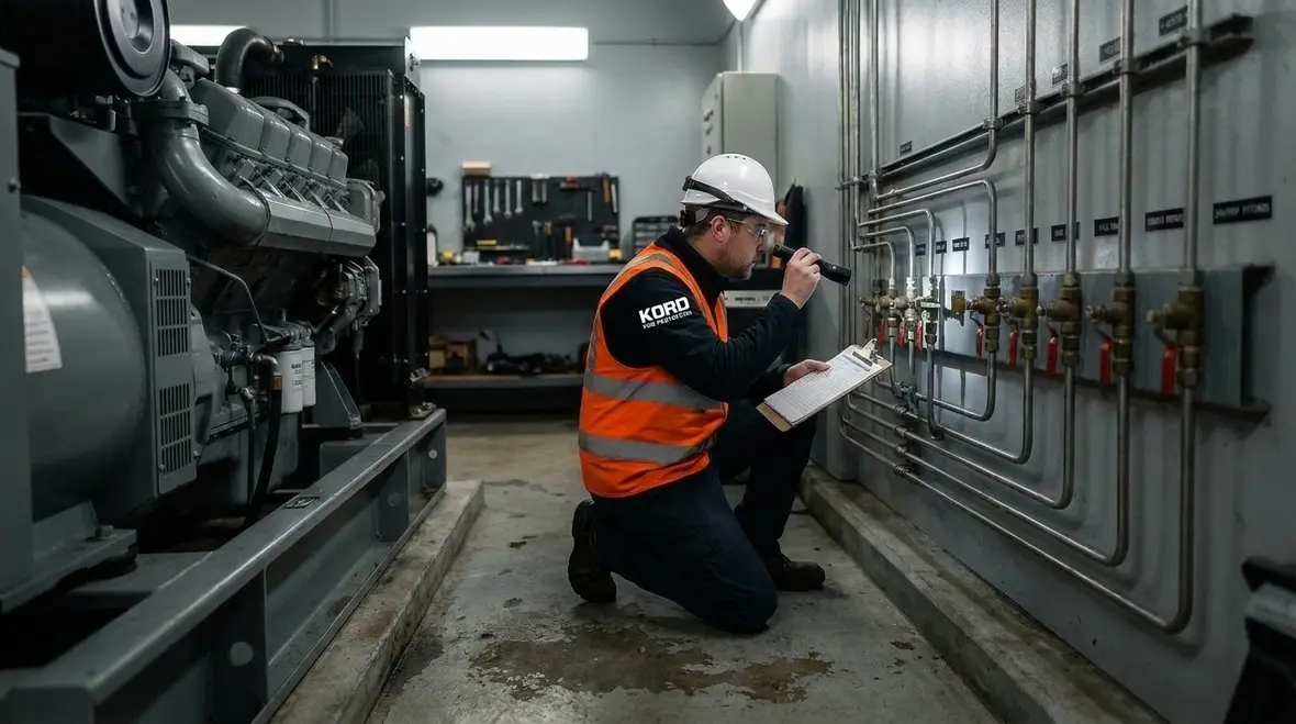 Emergency generator fire protection inspection and maintenance