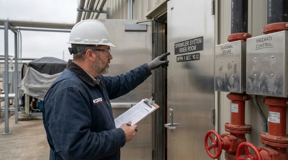 Seasonal building fire code support and system readiness