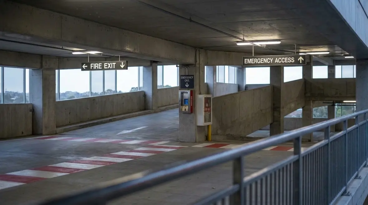 Parking garage fire safety inspection and code review