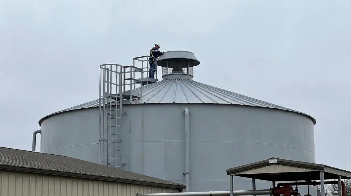 NFPA 22 Section 4.15 roof vent requirements for water tanks