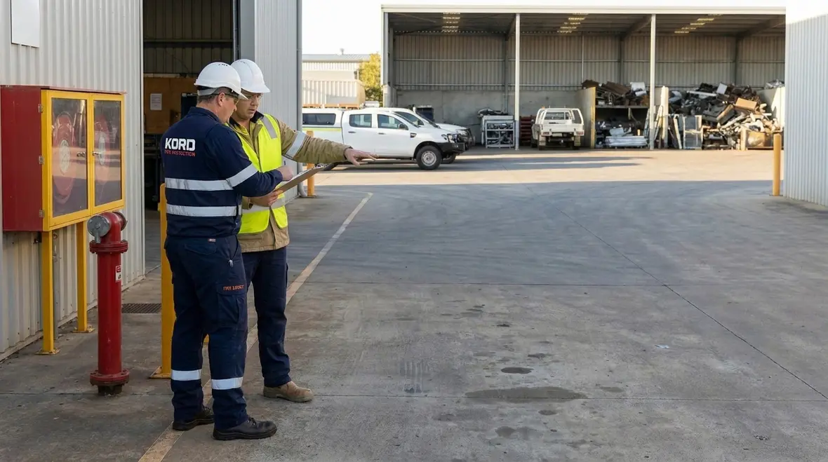 Housekeeping program for wrecking yard fire safety
