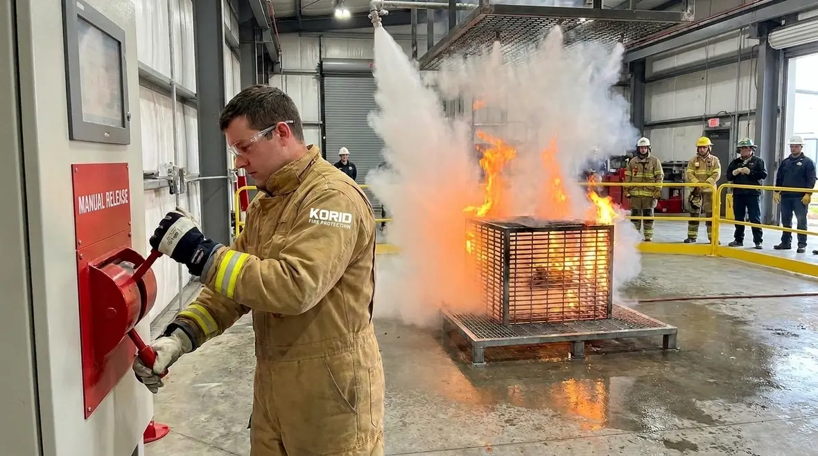 NFPA 18A 3D fuel fire test manual application