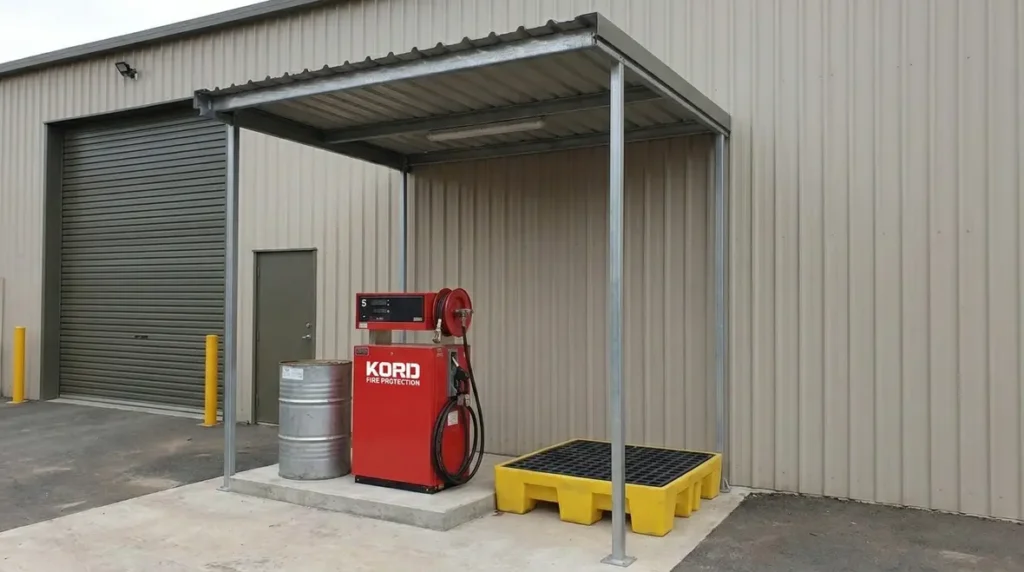 NFPA 30 Section 13.18 dispensing detached buildings