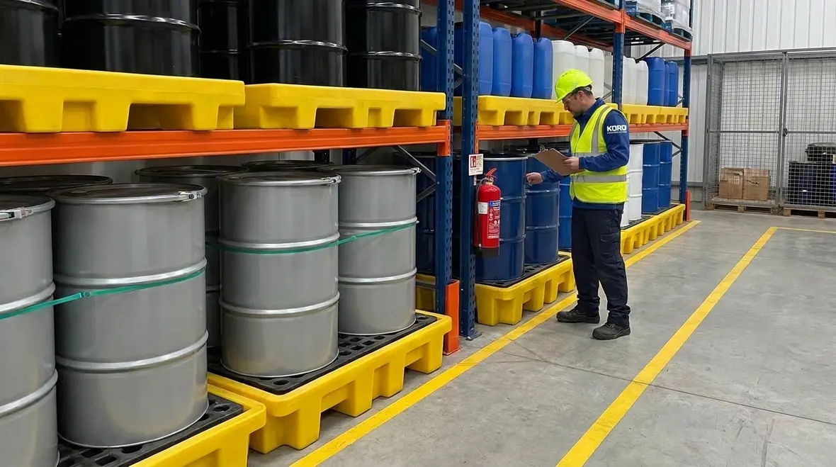 NFPA 30 Section 9.4 general container storage requirements
