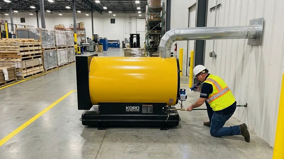 NFPA 31 air heater salamander installation requirements