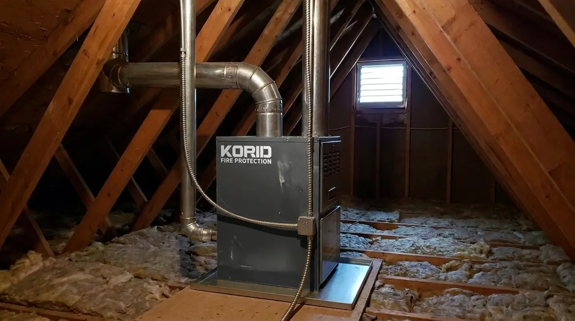 NFPA 31 Section 10.7 attic furnace installation requirements
