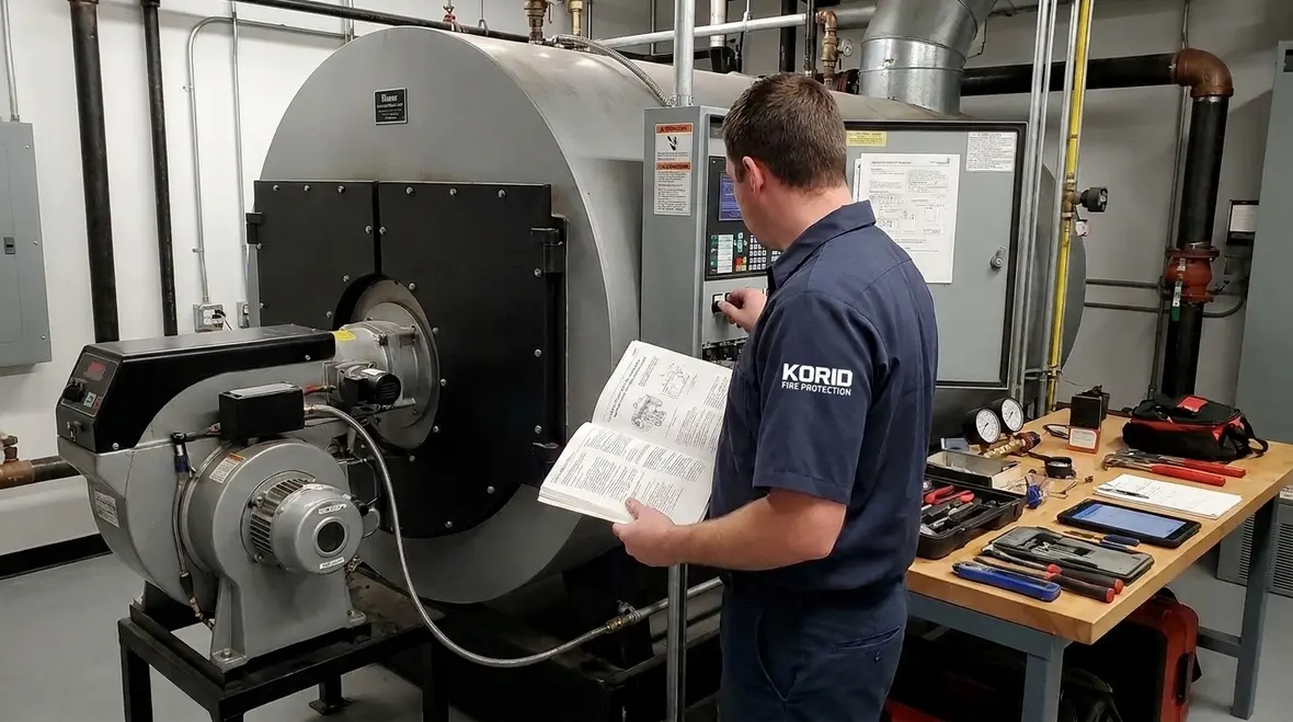 NFPA 31 oil-gas appliance installation servicing instructions