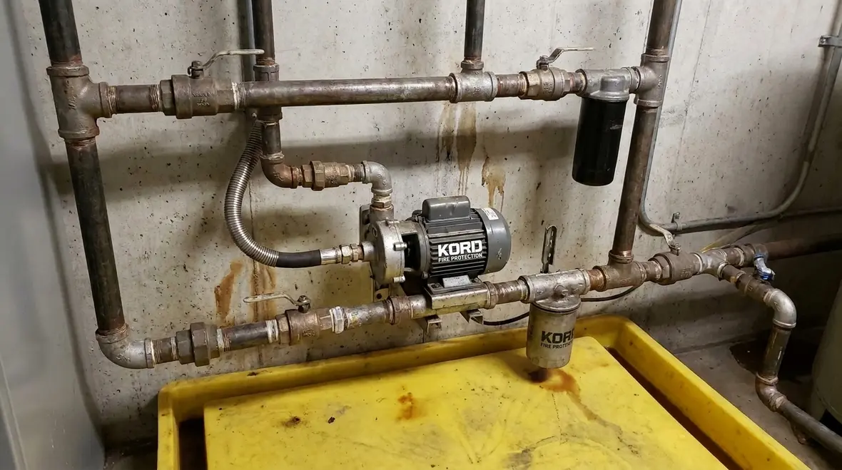 NFPA 31 Section 12.10 used oil system piping pumps and valves