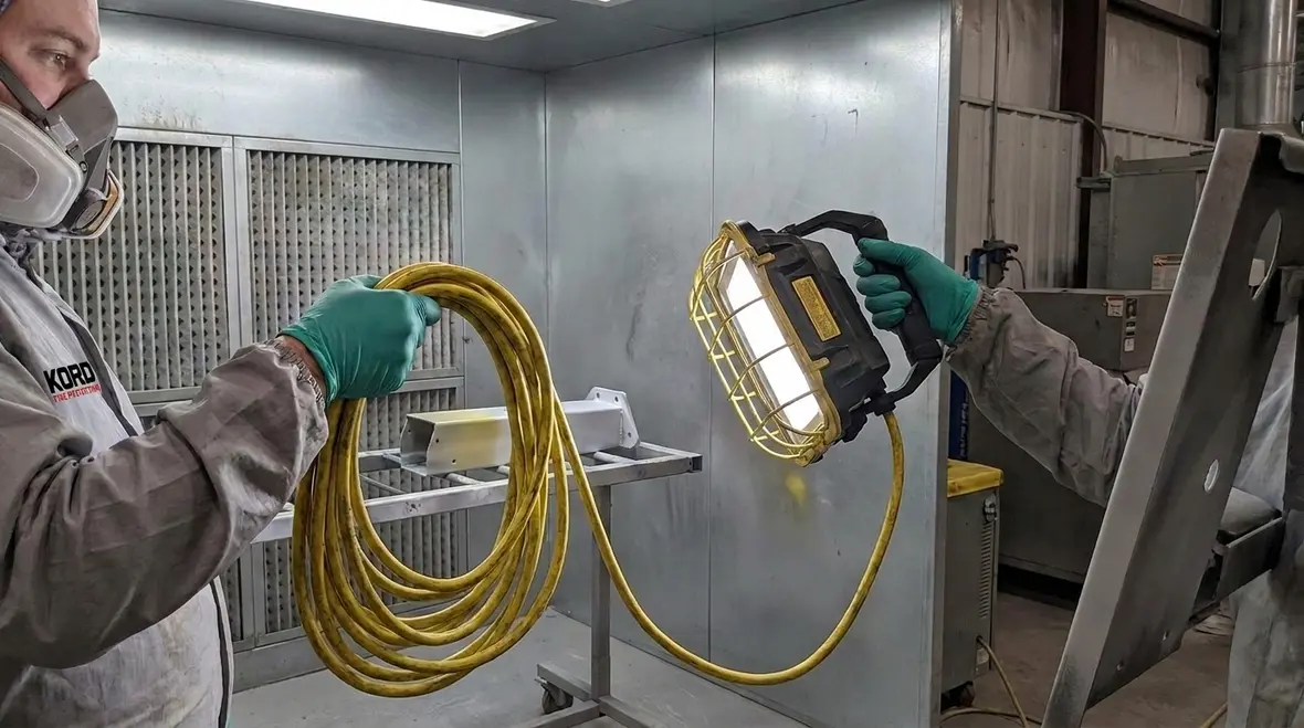 NFPA 33 portable electric luminaire spray area rules