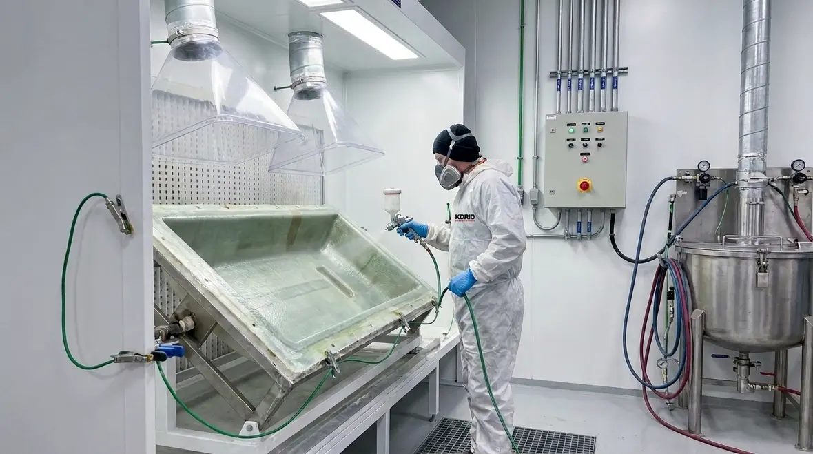 NFPA 33 resin application equipment for glass fiber composites