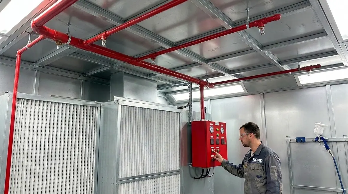 NFPA 33 spray area protection systems requirements